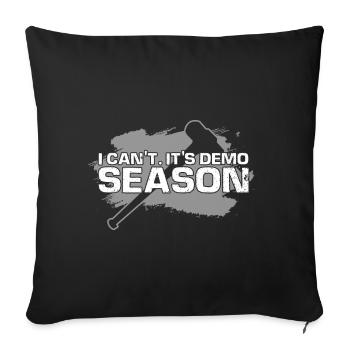 Démolition et rénovation de maisons - Housse de coussin décorative 45 x 45 cm - noir - Devant