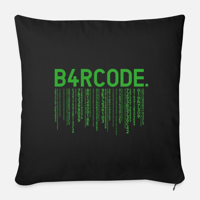 B4RCODE. Matrix - Sofa pillowcase 17,3'' x 17,3'' (45 x 45 cm) - black