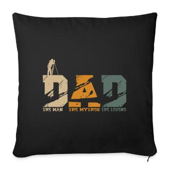 Déme indicateur papa - Housse de coussin décorative 45 x 45 cm - noir - Devant