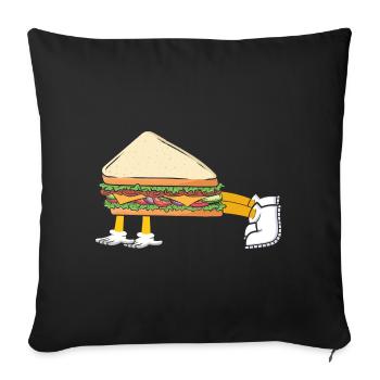 Sandwich Bodybuilding Fitness Gym Gift - Sofa pillowcase 17,3'' x 17,3'' (45 x 45 cm) - black - Front