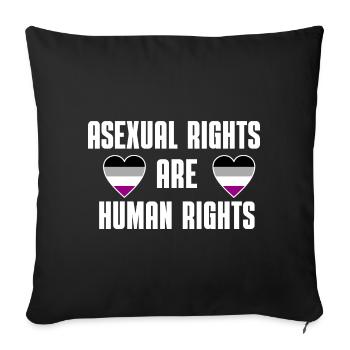 Asexual Heart Queer Ace Pride Month Gift LGBT - Housse de coussin décorative 45 x 45 cm - noir - Devant