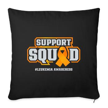 Leukemia Awareness Month Leukemia Survivor - Sofa pillowcase 17,3'' x 17,3'' (45 x 45 cm) - black - Front