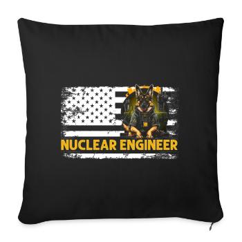 Nuklearingenieur für Kernkraftwerk und Kernenergie - Sofakissenbezug 45 x 45 cm - Schwarz - Vorne