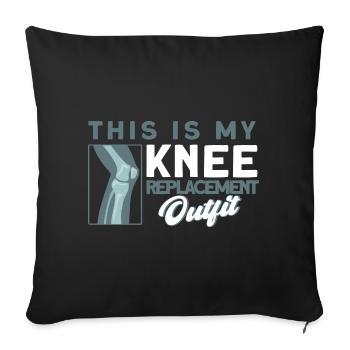 Patient Knee Surgery Bionic Knee - Sofa pillowcase 17,3'' x 17,3'' (45 x 45 cm) - black - Front