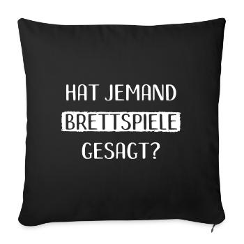 Brettspiele Brettspiel Spieleabend - Sofakissenbezug 45 x 45 cm - Schwarz - Vorne