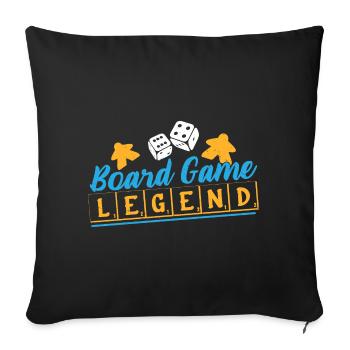 Board Game Nerd Gifts Board Games - Sofa pillowcase 17,3'' x 17,3'' (45 x 45 cm) - black - Front