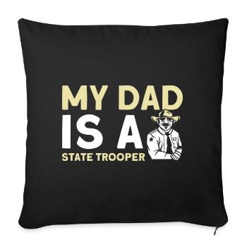 Papa Policier Du Service de Police Policier - Housse de coussin décorative 45 x 45 cm - noir - Devant