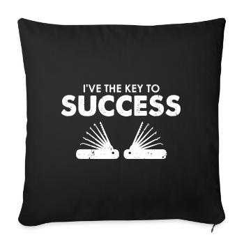 Service de verrouillage de technicien de verrouillage de clé principale - Housse de coussin décorative 45 x 45 cm - noir - Devant