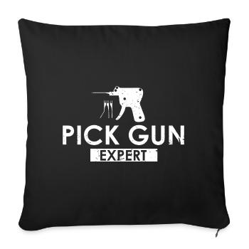 Conception de serrure de service de déverrouillage expert en serrure - Housse de coussin décorative 45 x 45 cm - noir - Devant