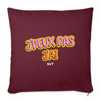 J peux pas j ai SVT - Housse de coussin décorative 45 x 45 cm - bordeaux - Devant