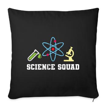Science Squad Physik Lehrer - Sofakissenbezug 45 x 45 cm - Schwarz - Vorne