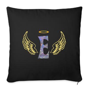 Angel E E 45 - Sofa pillowcase 17,3'' x 17,3'' (45 x 45 cm) - black - Front