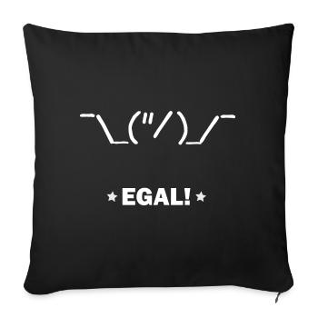 I don't care, shrug my shoulders, stick figure - Sofa pillowcase 17,3'' x 17,3'' (45 x 45 cm) - black - Front