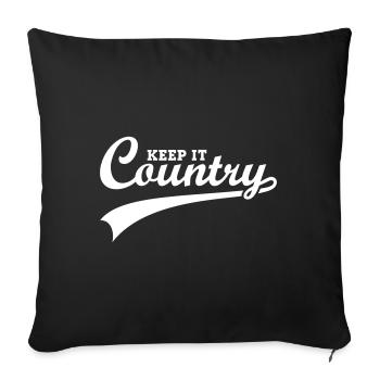 KEEP IT COUNTRY - Sofa pillowcase 17,3'' x 17,3'' (45 x 45 cm) - black - Front