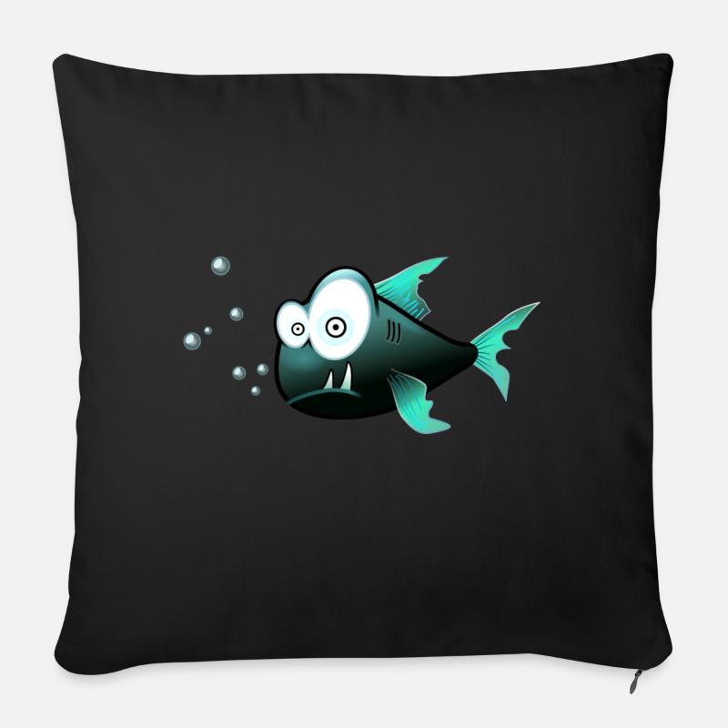 La perch. - Housse de coussin décorative 45 x 45 cm - noir