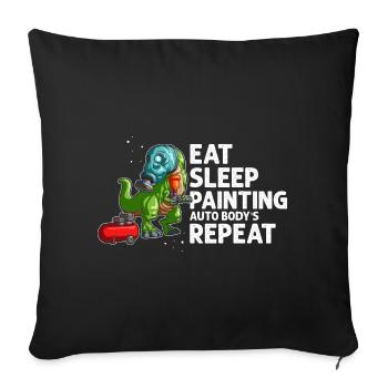 Peintre automobile pour carrossiers - Housse de coussin décorative 45 x 45 cm - noir - Devant