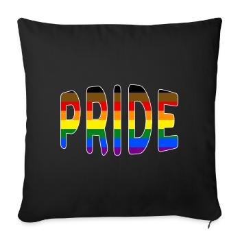 Logo de la fierté Les gens de couleur de Philadelphie - Housse de coussin décorative 45 x 45 cm - noir - Devant
