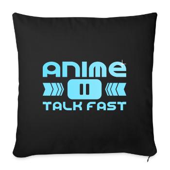 Mignon Manga Japonais Femmes Filles Cadeau Otaku Kawaii - Housse de coussin décorative 45 x 45 cm - noir - Devant