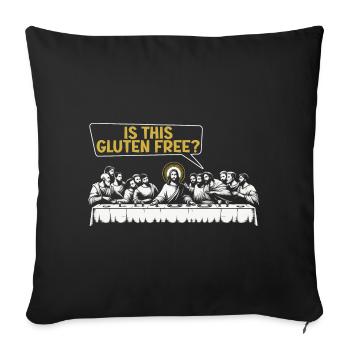 Gluten-free gluten intolerance Celiac disease - Sofa pillowcase 17,3'' x 17,3'' (45 x 45 cm) - black - Front