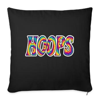 Hoops Basketball Sports Idée Cadeau BBall - Housse de coussin décorative 45 x 45 cm - noir - Devant