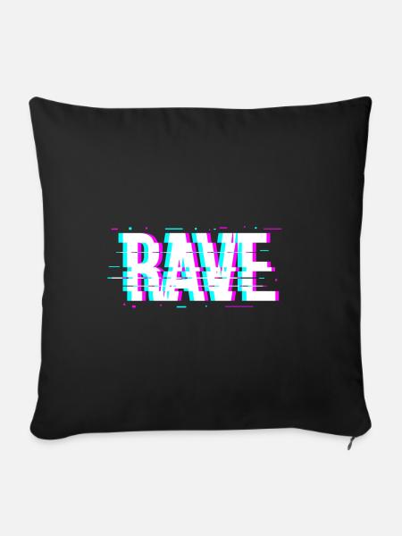 Rave - Sofakissenbezug 45 x 45 cm - Schwarz