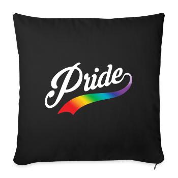 Script de fierté W clr - Housse de coussin décorative 45 x 45 cm - noir - Devant