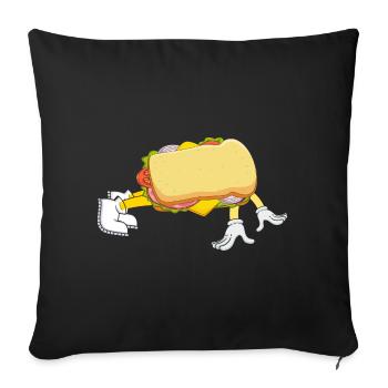 Sandwich Bodybuilding Fitness Gym Gift - Sofa pillowcase 17,3'' x 17,3'' (45 x 45 cm) - black - Front
