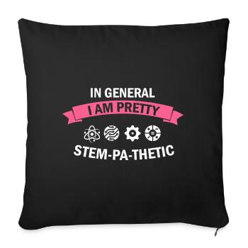 Professeur Steminist Designs for Equality Stem - Housse de coussin décorative 45 x 45 cm - noir - Devant