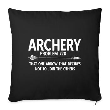 Bogenschießen Archery - Sofakissenbezug 45 x 45 cm - Schwarz - Vorne