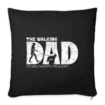 Groenendael The Walking Dad - Housse de coussin décorative 45 x 45 cm - noir - Devant