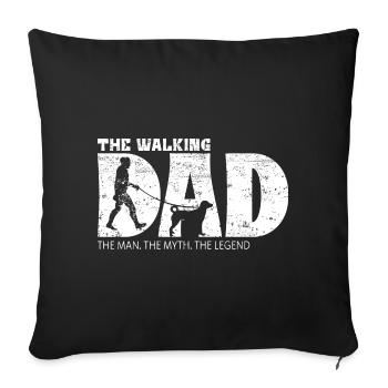 Appenzeller Sennenhund The Walking Dad - Sofa pillowcase 17,3'' x 17,3'' (45 x 45 cm) - black - Front