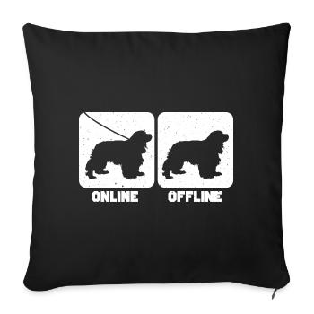 Cavalier King Charles Spaniel Geschenk - Sofakissenbezug 45 x 45 cm - Schwarz - Vorne