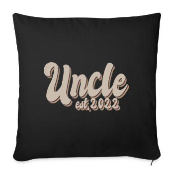 Uncle Godfather 2022 Gift for godfather - Sofa pillowcase 17,3'' x 17,3'' (45 x 45 cm) - black - Front
