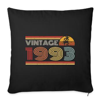 1993 Limited Edition Birthday Outfit 1993 vintag - Sofa pillowcase 17,3'' x 17,3'' (45 x 45 cm) - black - Front
