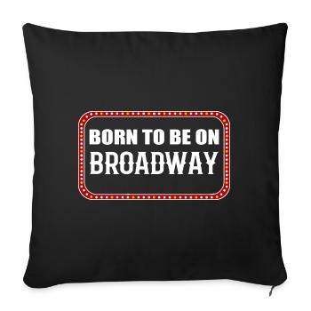 Comédie musicale Acteurs de Broadway - Housse de coussin décorative 45 x 45 cm - noir - Devant