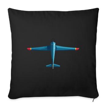 BleuPointe rouge - Housse de coussin décorative 45 x 45 cm - noir - Devant