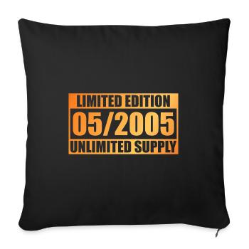 20th Anniversary Limited Edition - ꝏ Supply 05/2005 - Sofa pillowcase 17,3'' x 17,3'' (45 x 45 cm) - black - Front