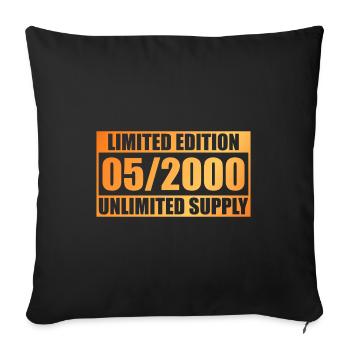 25th Anniversary Limited Edition - ꝏ Supply 05/2000 - Sofa pillowcase 17,3'' x 17,3'' (45 x 45 cm) - black - Front