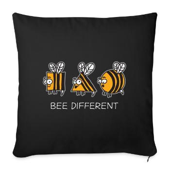 Les abeilles sont étrangement différentes - Housse de coussin décorative 45 x 45 cm - noir - Devant