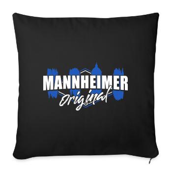 mannheimer original - Housse de coussin décorative 45 x 45 cm - noir - Devant