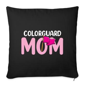 Color Guard Mom Marching Band Mother Flag Flipping - Sofa pillowcase 17,3'' x 17,3'' (45 x 45 cm) - black - Front