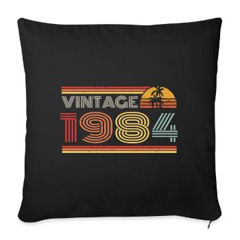 1984 Limited Edition Birthday Outfit 1984 vintag - Sofa pillowcase 17,3'' x 17,3'' (45 x 45 cm) - black - Front