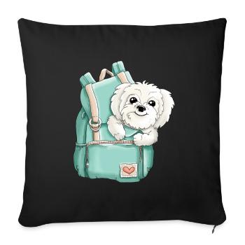 maltais - Housse de coussin décorative 45 x 45 cm - noir - Devant