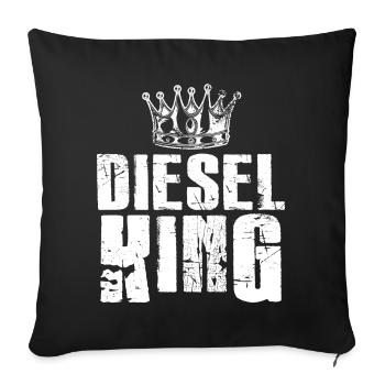 King Design for Diesel Drivers - Sofa pillowcase 17,3'' x 17,3'' (45 x 45 cm) - black - Front
