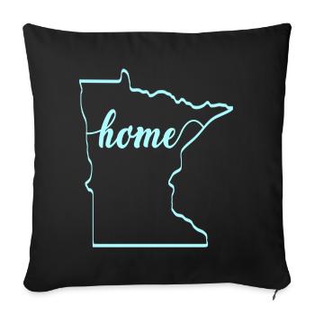 Home Minnesota Design für stolze Minnesotaner - Sofakissenbezug 45 x 45 cm - Schwarz - Vorne