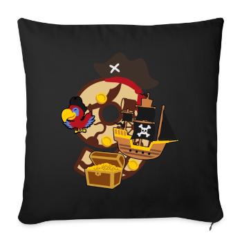 Piratenparty zum 9. Geburtstag Nummer 9 - 9 Jahre - Sofakissenbezug 45 x 45 cm - Schwarz - Vorne