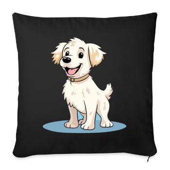 Cute dog design for dog owners - Sofa pillowcase 17,3'' x 17,3'' (45 x 45 cm) - black - Front