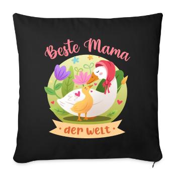 Best Mom in the World Design for Mother's Day - Sofa pillowcase 17,3'' x 17,3'' (45 x 45 cm) - black - Front