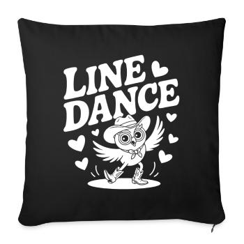 La danse en ligne : mon hobby - ma passion - mon truc - Housse de coussin décorative 45 x 45 cm - noir - Devant