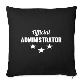 Official Administrator - Sofakissenbezug 45 x 45 cm - Schwarz - Vorne